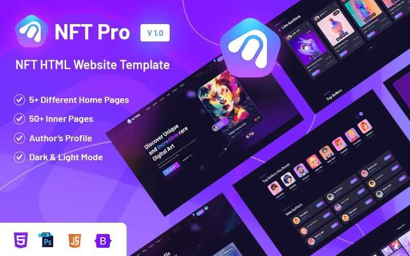 NftPro NFT Marketplace Top HTML5 Template