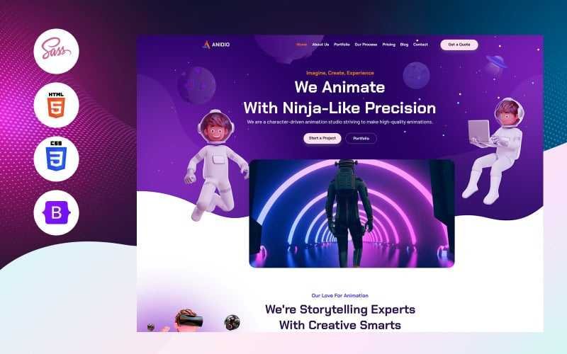 Anidio - Anime and Cartoon Studio template