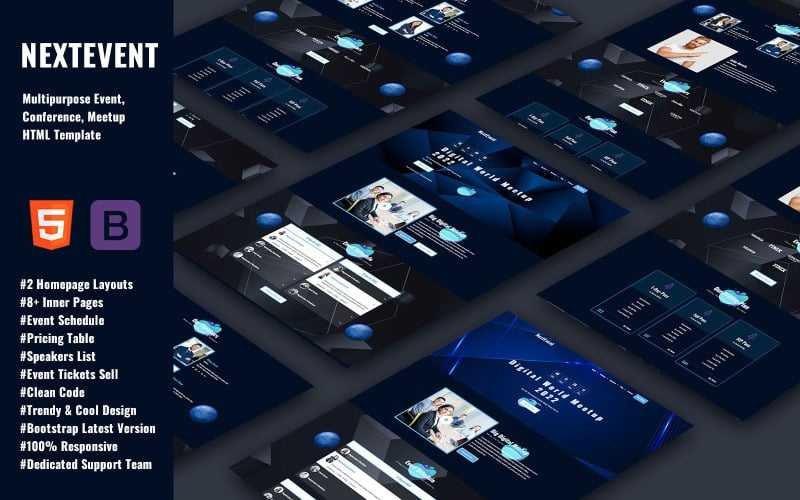 NextEvent - Multipurpose Event, Conference, Meetup HTML Template