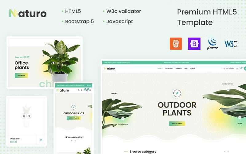 Naturo - The Plant & Outdoor HTML5 Template
