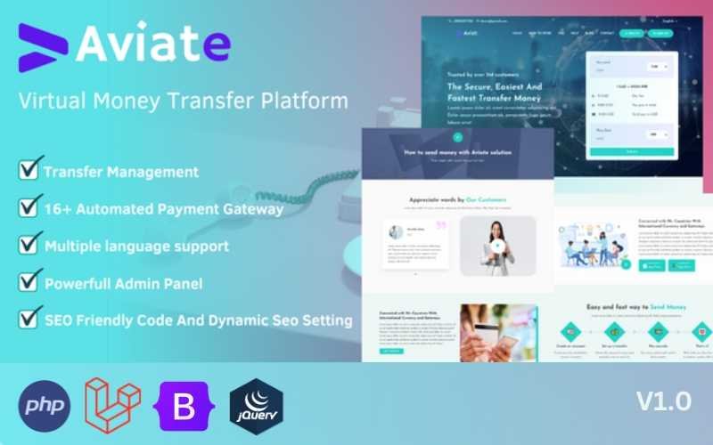 Aviate - Virtual Money Transfer Platform