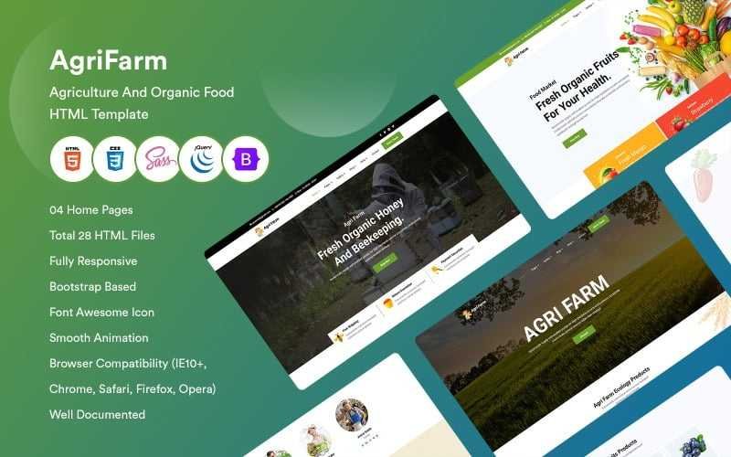 AgriFarm - Agriculture And Organic Food HTML Template