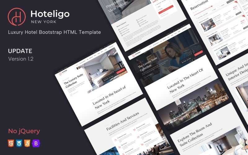 Hoteligo - Luxury Hotel Bootstrap Template
