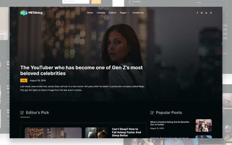 Blog and News Responsive HTML Website Template