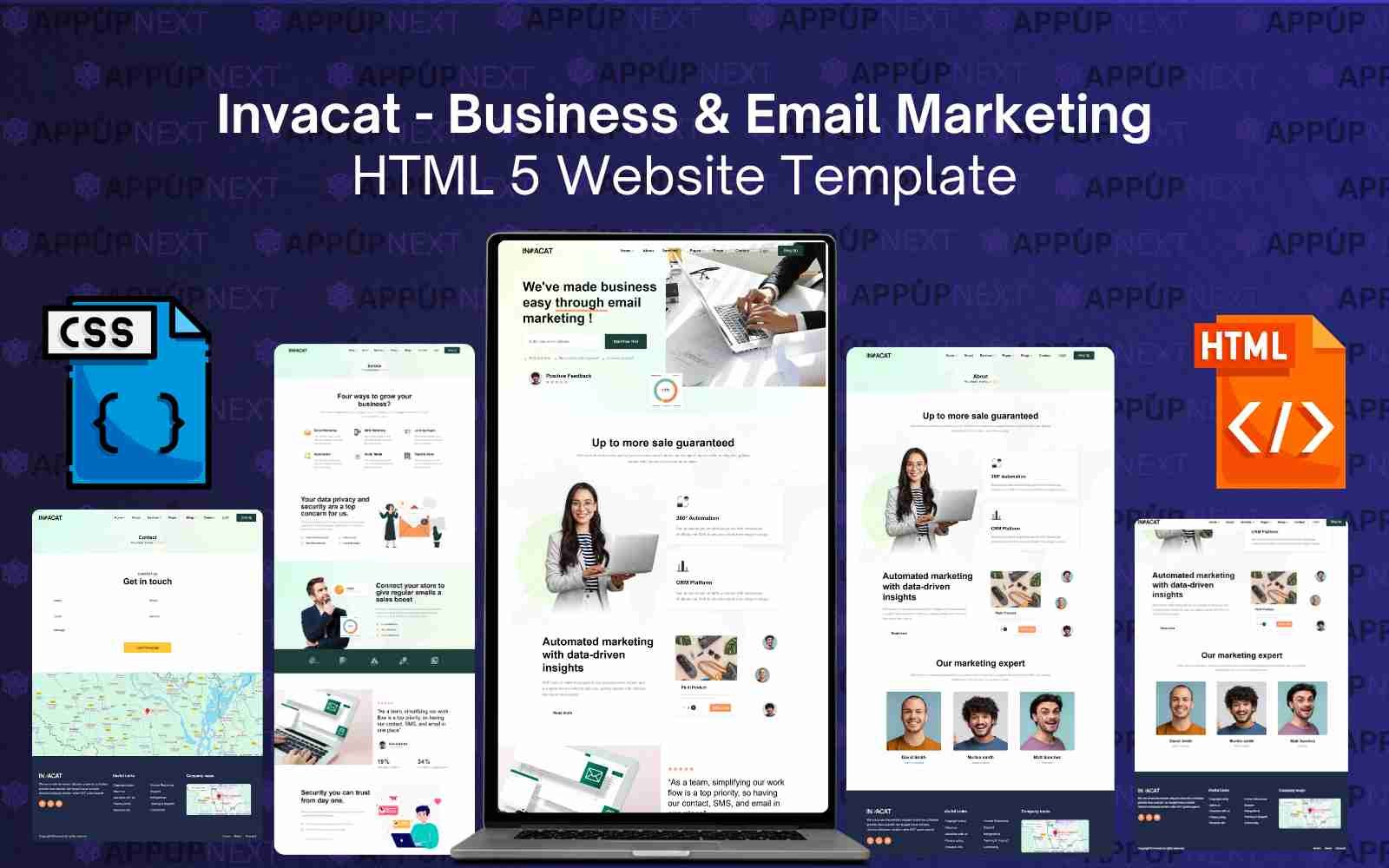 Invacat - Business & Email Marketing HTML 5 Website Template