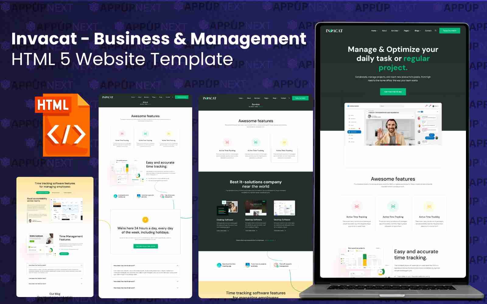 Invacat - Business & Management HTML 5 Website Template