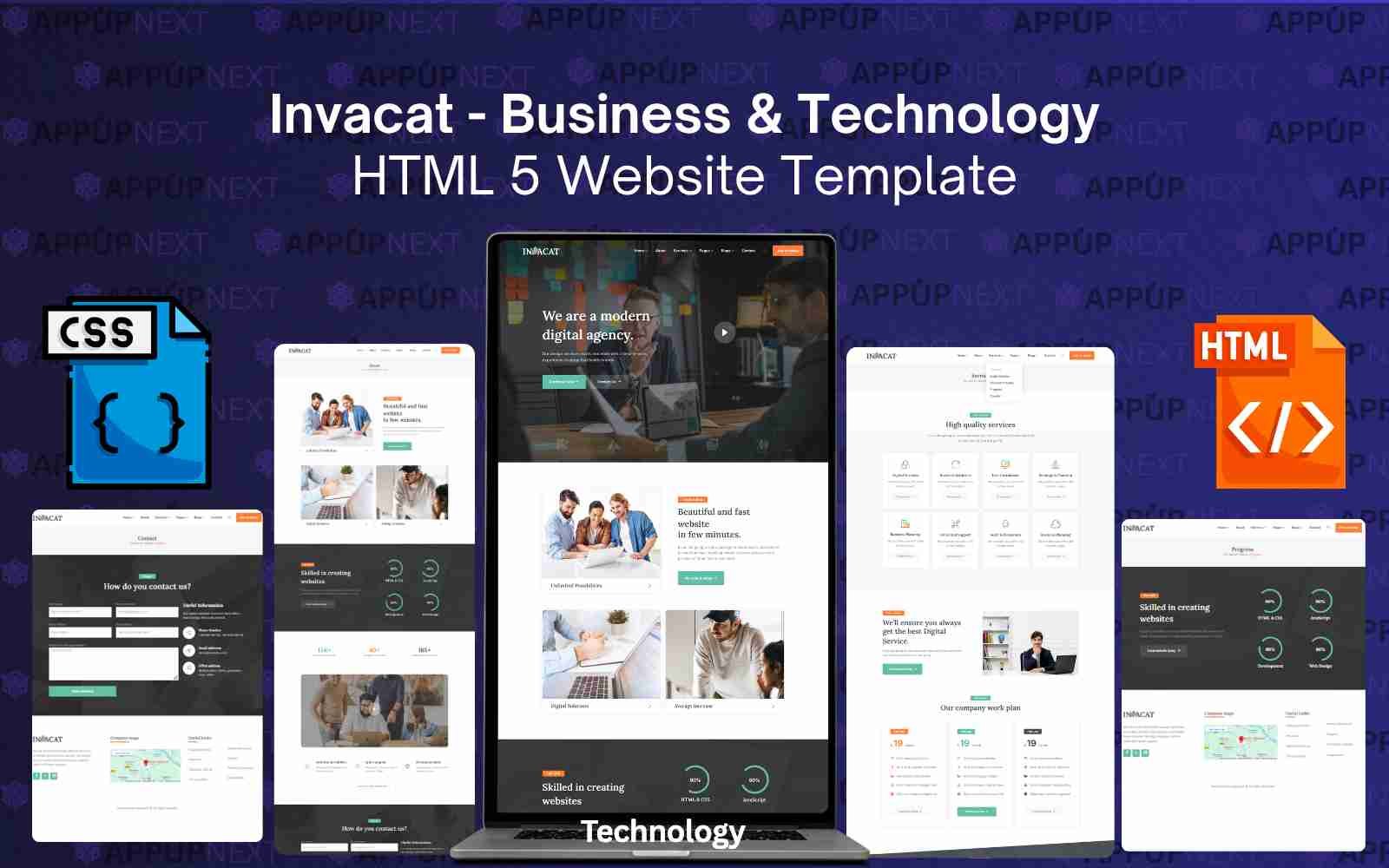 Invacat - Business & Technology HTML 5 Website Template