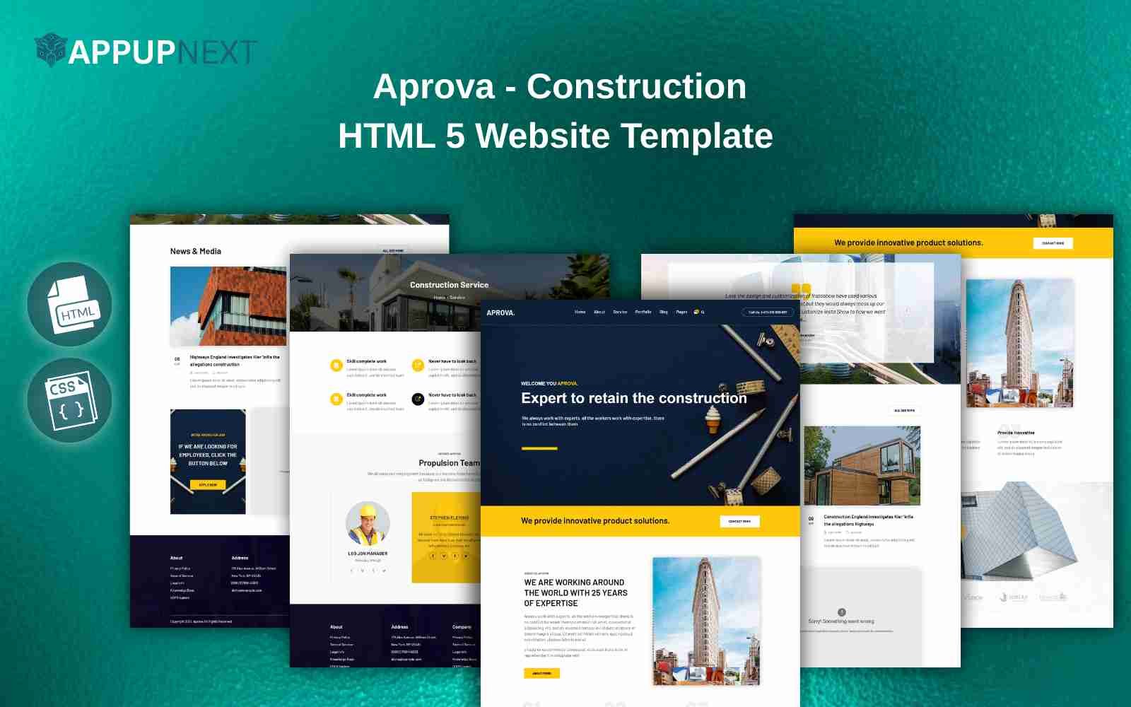 Aprova - Construction| HTML 5 Website Template